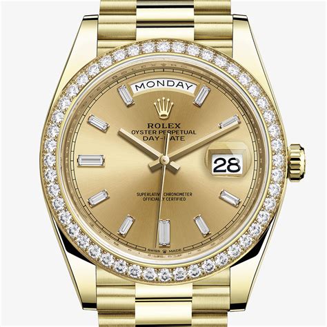 rolex gold day date 40mm|40 mm rolex date just.